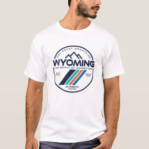 Wyoming Retro Vintage Berg Outdoor Staat Traube T-Shirt