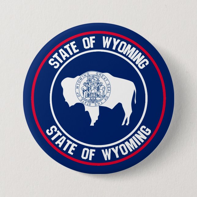 Wyoming Round Emblem Button (Vorderseite)