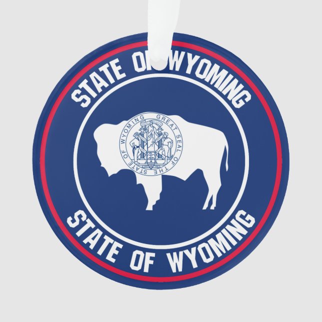 Wyoming Round Emblem Ornament (Vorderseite)