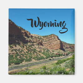 Wyoming Sagebrush Cliffs Tracks Foto Magnet
