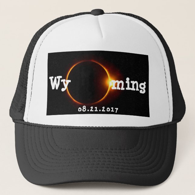 Wyoming-Sonnenfinsternis Truckerkappe (Vorderseite)