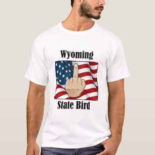 Wyoming Staat Vogel T - Shirt Mittelfinger