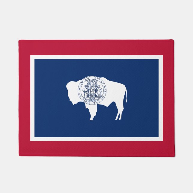 Wyoming Staat & Wyoming Flag /USA House Mats Fußmatte (Vorderseite)