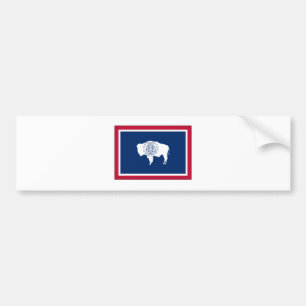 Wyoming-Staats-Flagge Autoaufkleber