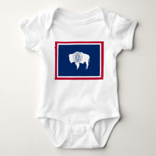 Wyoming-Staats-Flagge Baby Strampler