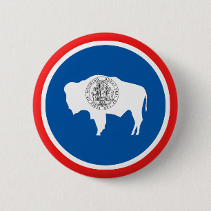 Wyoming-Staats-Flagge Button