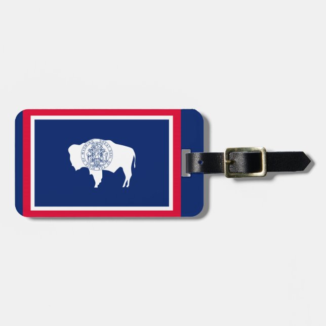 Wyoming-Staats-Flaggen-Entwurf Gepäckanhänger (Vorderseite horizontal)