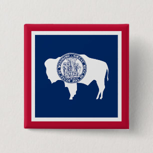Wyoming Staatsflagge Button