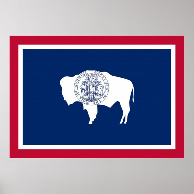 Wyoming-Staatsflagge Poster (Vorne)