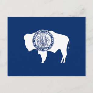 Wyoming Staatsflagge Postkarte