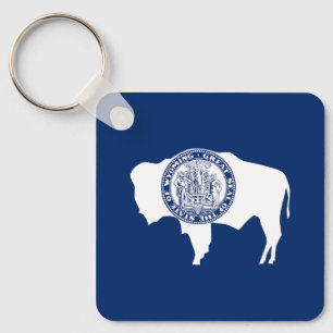 Wyoming Staatsflagge Schlüsselanhänger