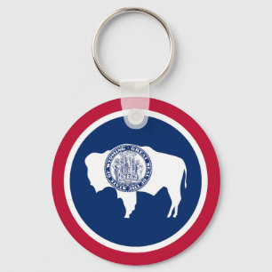 Wyoming Staatsflagge Schlüsselanhänger
