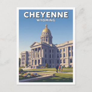 Wyoming State Capitol Cheyenne Reise Geschenk Postkarte