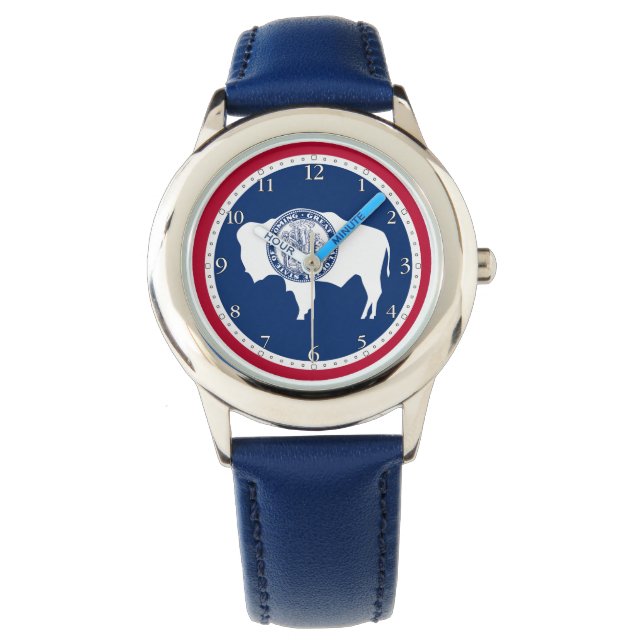 Wyoming State Flag Armbanduhr (Vorderseite)