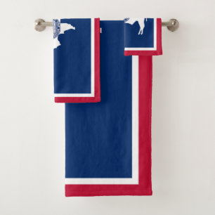 Wyoming State Flag Badhandtuch Set