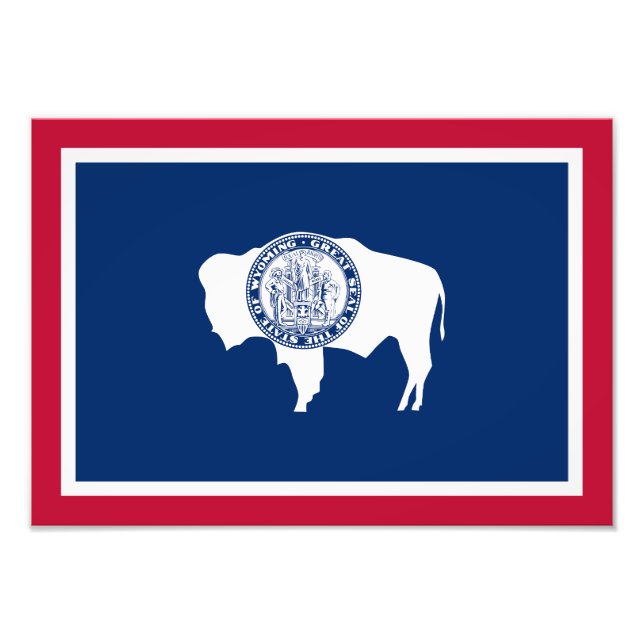 Wyoming State Flag Fotodruck (Vorne)