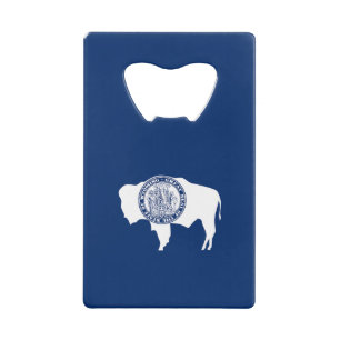 Wyoming State Flag Geldbeutel Flaschenöffner