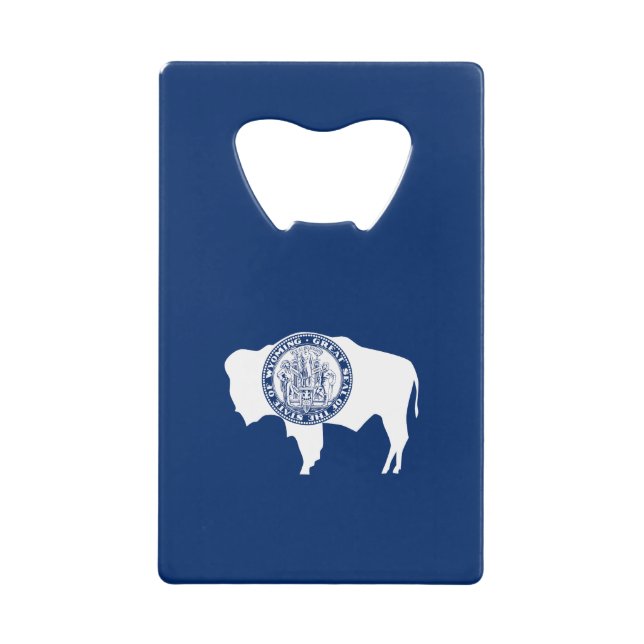 Wyoming State Flag Geldbeutel Flaschenöffner (Vorderseite)