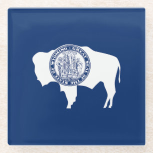 Wyoming State Flag Glasuntersetzer