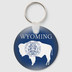 Wyoming State Flag Keychain Schlüsselanhänger