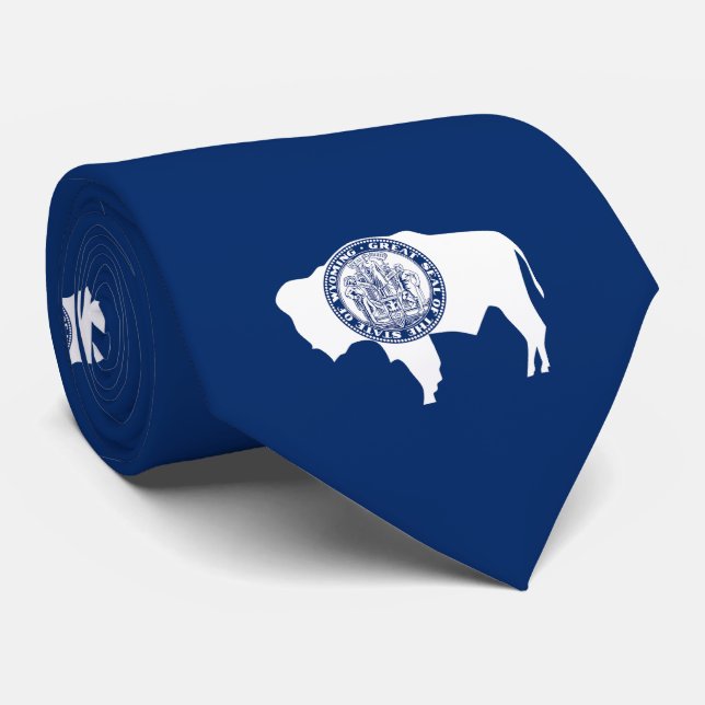Wyoming State Flag Krawatte (Gerollt)