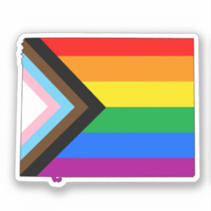 Wyoming State Stolz LGBTQ Fortschritt Stolz Aufkleber