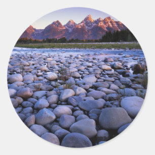 Wyoming, Teton National Park, Snake River Runder Aufkleber