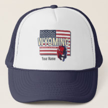 Wyoming United Staaten Retro Staat Map Vintag USA