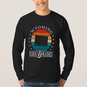 Wyoming USA Geboren & Aufgewachsen Retro US-Staats T-Shirt