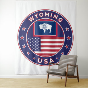 Wyoming, USA Staaten, Wyoming Poster, Leinwand Wandteppich