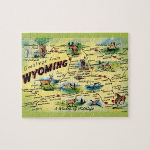Wyoming Vintage Postkartenkarte