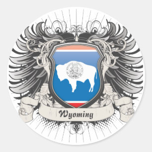 Wyoming Wappen Runder Aufkleber