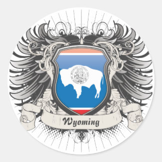 Wyoming Wappen Runder Aufkleber
