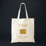 Wyoming Wedding Welcome Bag mit Karte, Gold Tragetasche<br><div class="desc">Hochzeitswochenende Begrüßungsgeschenktasche für Gäste,  die außerhalb der Stadt wohnen,  mit dem Bild von Wyoming,  mit dem Herzen,  das Sie an der genauen Stelle platzieren können. Fülle die Tasche mit deinen Lieblingsgoodies.</div>