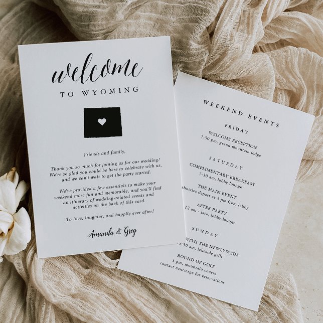 Wyoming Wedding Welcome Letter & Itinerary (Von Creator hochgeladen)