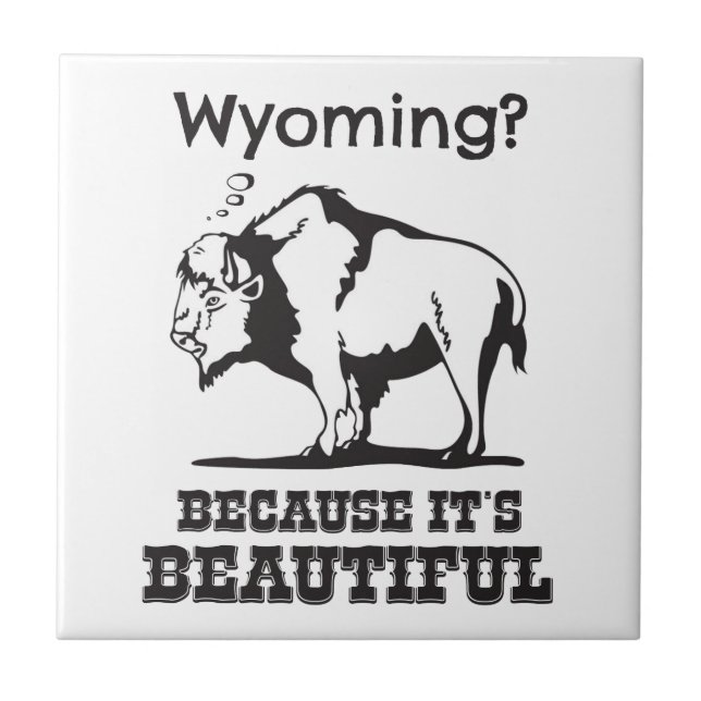 Wyoming? Weil es schön ist Fliese (Vorderseite)