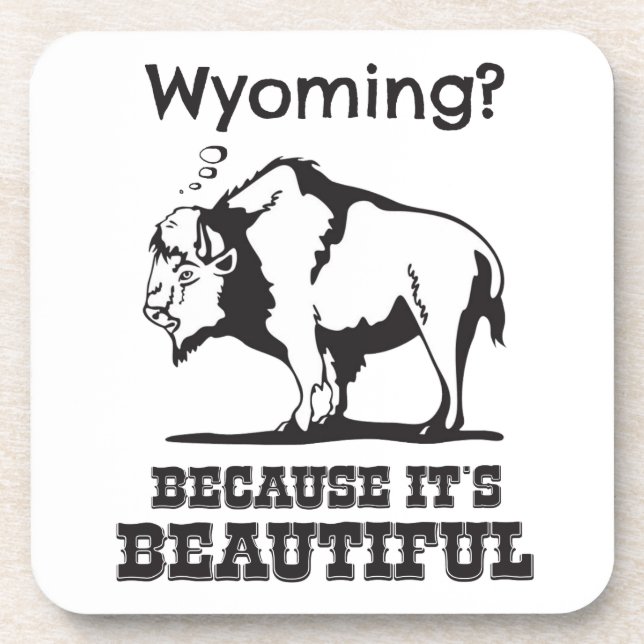 Wyoming? Weil es schön ist Getränkeuntersetzer (Vorderseite)