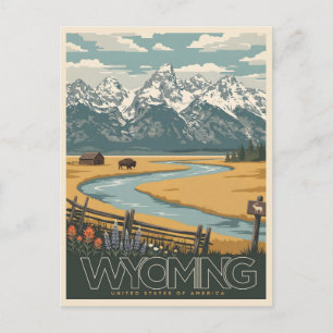Wyoming-Wildnis Postkarte