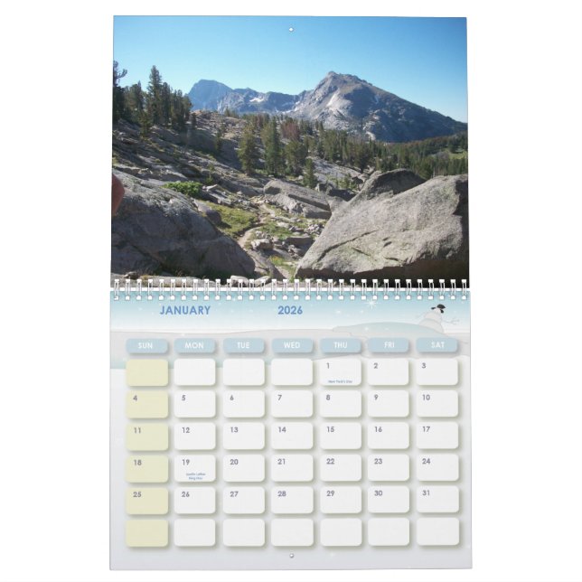 Wyoming-Wind-Fluss-Berg schellte Kalender (Jan 2026)