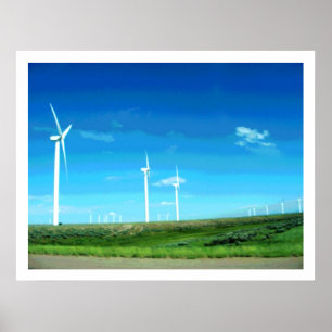 Wyoming Wind Turbines II Print Poster