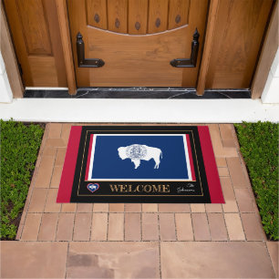 Wyoming & Wyoming Flag house mat/sports USA Fußmatte