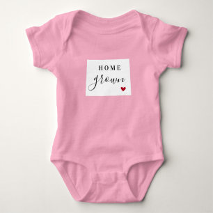 Wyoming Zuhause Grown Staat T-Shirt Baby Strampler