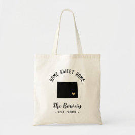 Wyoming Zuhause Sweet Zuhause Family Monogram Tragetasche