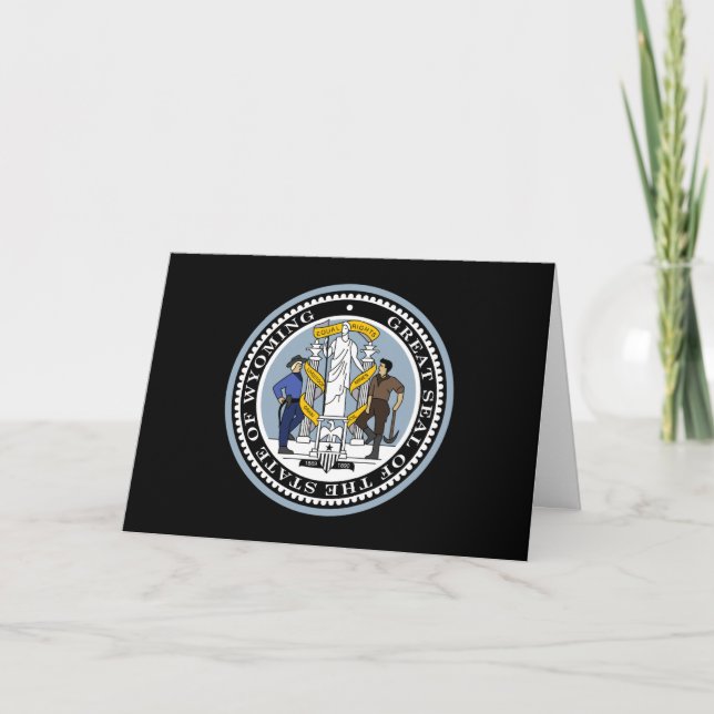 Wyomingite Seal, Seal of Wyoming Karte (Vorderseite)