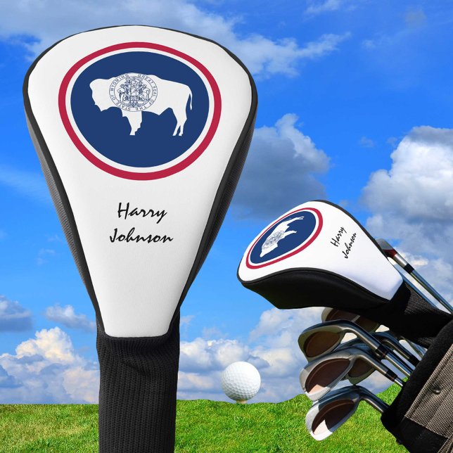 Wyomoming Flag & Mit Monogramm Golf Clubs deckt di Golf Headcover (Von Creator hochgeladen)