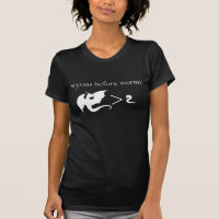 Wyrms avant le T-shirt des dames foncées de vers