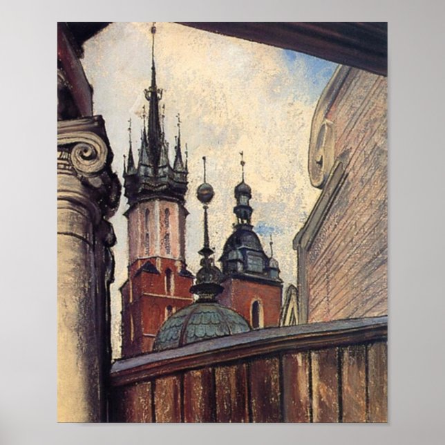 Wyspianski, Die Türme der Marienkirche, 1905 Poster (Vorne)