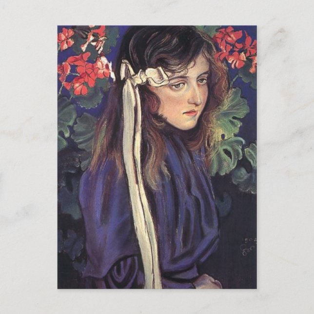 Wyspianski, Portrait of Eliza Parenska, 1905 Postkarte (Vorderseite)