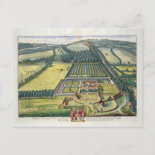 Wytham im Landkreis von Berkshire, graviert von Jo Postkarte