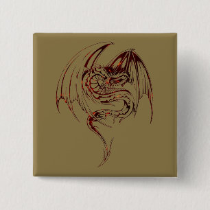 Wyvern Drachen sind Fantasy-mythische Kreaturen Button